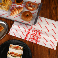 Papier sulfurisé kraft personnalisé réutilisable imperméable à l'eau pour hamburger Emballage pour sandwich enduit de PE pour pizza et aliments