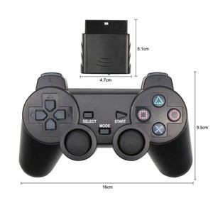 Motor Getar Tunggal Ganda Dual Joystick Pengontrol Game Nyaman PS2 dengan Buckle Berbagai Warna Nirkabel 2.4GHz