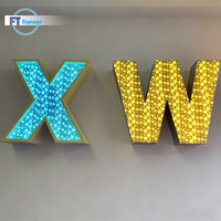 Lettres en relief 3D personnalisées à LED avec éclairage matriciel, diffuseur en acrylique givré pour la publicité des commerces, IP65
