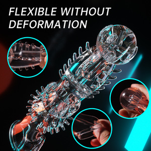 Vibrating Silicone Cock Sleeve, <strong>Anal</strong> Dildo Cock Ring, Penis Extender <strong>Male</strong> Girth Enhancement Realistic Dildo Penis Pump Sex <strong>Toy</strong> - Product Image 4