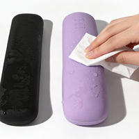 Étui de rangement pour pinceaux de maquillage de voyage, sac organisateur de maquillage, pochette cosmétique, petit sac de rangement pour pinceaux de maquillage en silicone