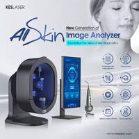 Analyseur de peau portable KES AI 5D, système d'analyse faciale AI, moniteur de détection, analyse de la peau, équipement facial avec détection des follicules pileux