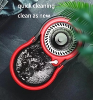 Set Mop dan Ember Putar 360 Derajat dari Pabrik, Ember Polipropilena, Mop Mikrofiber Turbo untuk Pembersihan Lantai, Mop Ajaib yang Tahan Lama