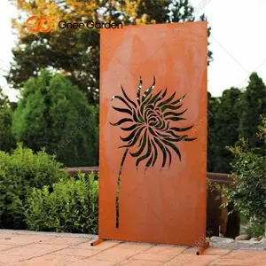 Corten钢外防锈金属景观创意花园设计围栏