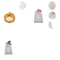 Bingkai Foto Kayu Halloween Bentuk Labu Hantu Putih Dekorasi Meja Cokelat Cinta Bingkai Foto Hewan Peliharaan Lucu Hadiah