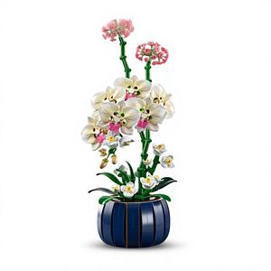Blocchi da Costruzione Orchidea Bianca, Collezione Botanica MOC, Modello di Pianta in Vaso, Regalo per Donne - Product Image 4