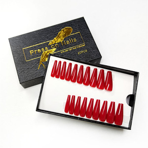Vernis à ongles, cercueil, pour manucure, personnalisé, couleur blanche, couverture complète, simple et longue - Product Image 3