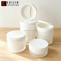 Pot à crème PP avec logo personnalisé - Emballage cosmétique à double paroi, conteneur vide pour baume à lèvres, forme ronde, conteneur cosmétique