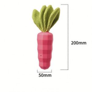 Jouet interactif pour chien en caoutchouc, en forme de carotte, amusant, indestructible et couineur, pour mâcheurs agressifs, vente en gros - Product Image 2