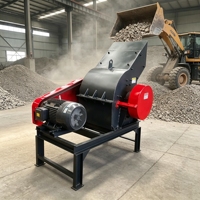 Concasseur à marteaux portable, prix compétitif, adapté aux déchets de construction et aux usines de traitement de la brique.