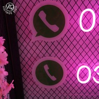 Enseigne électronique lumineuse LED néon avec numéro de téléphone personnalisé