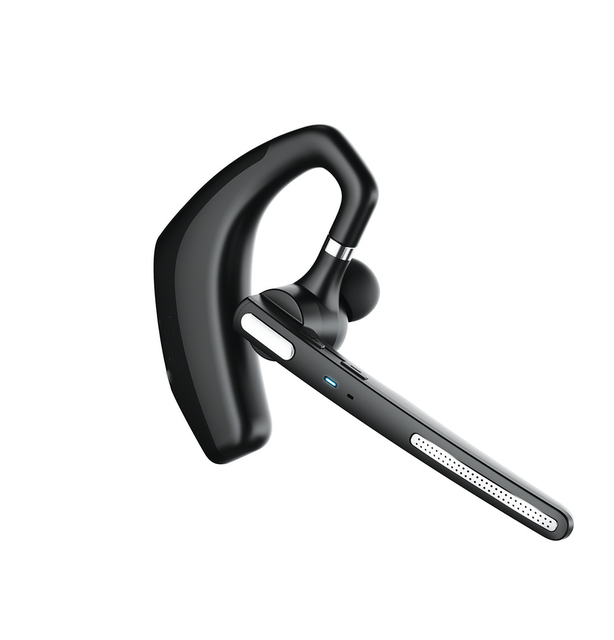 Single Ear Bluetooth V5.0 Wireless Earphone Dual Mic Noise Cancelling Telephone Headset   for Office Driving