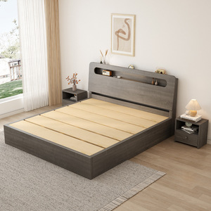 <b>Solid</b> <b>Wood</b> Platform <b>Bed</b> 1.8M Double Storage Master Bedroom Furniture - Product Image 3