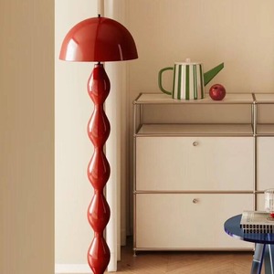 โคมไฟตั้งพื้นทรงเห็ดสไตล์ฝรั่งเศส ขั้วหลอด E27 ของตกแต่งศิลปะคุณภาพสูงสำหรับห้องนั่งเล่น โซฟา โคมไฟตั้งพื้นสีดำสุดหรูสำหรับใช้ในโรงแรม - Product Image 1