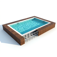 Piscine hors sol portable, directement de l'usine, avec structure en acier inoxydable, design démontable, piscine en acier robuste