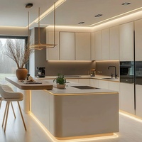 Armoires de cuisine de style italien de haute qualité, design de maison entière de haute qualité, armoires de cuisine prêtes à l'emploi