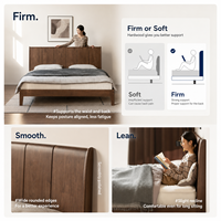 Lit en teck birman de luxe, lit moderne en bois massif, meubles de chambre écologiques pour hôtel, appartement