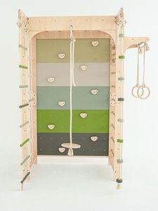 Struttura per Arrampicata Indoor Montessori per Bambini, Multifunzionale 9 in 1 in Legno, Palestra per Bambini con Scala Svedese - Product Image 2