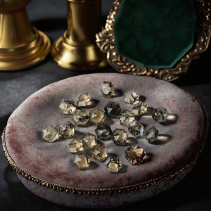 Cuarzo rutilado de corte facetado hexagonal de alta calidad al por mayor pelo castaño natural Punto de cristal <span class=keywords><strong>gemas</strong></span> de turmalina fábrica verde - Product Image 1