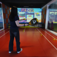 Simulateur de padel professionnel pour entraînement en club, machine de padel d'intérieur pour terrain de sport