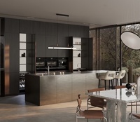 Meubles de cuisine modulaires JINGSHUN en bois massif, écologiques et modernes, avec charnières en acier inoxydable et paniers de tiroir – Solution complète pour toute la maison