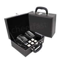 <strong>Best</strong> <strong>Selling</strong> 6pcs Reusable Stainless Steel Whiskey Stones 2pcs Whiskey Glass Gift Set Cooling Whiskey Ice Cube