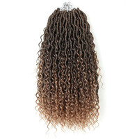 Extensions de cheveux synthétiques en gros pour tresses au crochet, Faux Goddess Locs pré-bouclées, Locs River Locs à pointes bouclées, ignifuges, individuelles