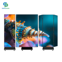 Светодиодный экран-постер P1.86 P2 P2.5 Tri-Fold Foldable GOB для выставок, розничной торговли и рекламы