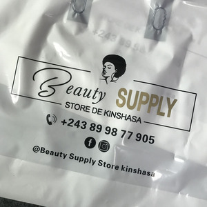 Quà Tặng mua sắm túi bán buôn tùy chỉnh in nhựa xử lý túi, Nhựa Vải may mặc gói tùy chỉnh thương hiệu tùy chỉnh logo PE chấp nhận - Product Image 2