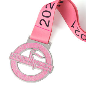 Médaille de graduation d'école de danse classique, latine et moderne, médailles personnalisées en 3D, design moulé sous pression, médailles de danse rose avec paillettes - Product Image 3