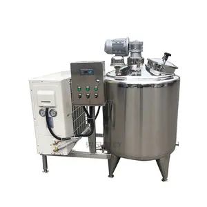 Pabrik Disesuaikan Sanitary Milk Cooler Tangki Susu Cooler 500 Liter dengan Agitator