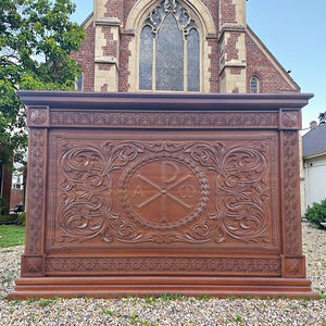 Suministros de muebles de iglesia de madera maciza modular, conjunto de montaje de santuario religioso DIY ecológico, <span class=keywords><strong>Altar</strong></span> de Iglesia Ortodoxa Moderna para exteriores - Product Image 6