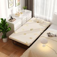 Lit simple pliant moderne pour chambre à coucher, salon, cadre en métal durable et portable, matelas ignifuge, hôtel