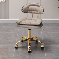 Chaise client pour salon de beauté de luxe avec rotation rose et or pour la manucure