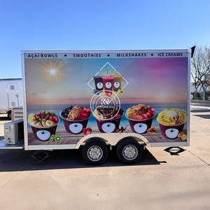 Camion de restauration rapide pour bols d'açaï, camion de crème glacée mobile et chariot à smoothies, remorque en aluminium à vendre aux États-Unis - Product Image 3