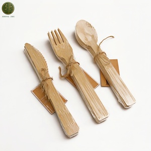 Mini ensemble <span class=keywords><strong>de</strong></span> <span class=keywords><strong>couverts</strong></span> en bambou compact, cuillère, fourchette, couteau, jetables, format voyage, compostables, écologiques, portables, pour boîte à lunch, kit repas - Product Image 6