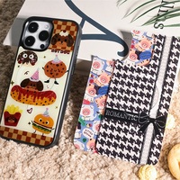 Étui de téléphone à panneau arrière magnétique remplaçable pour Iphone17/17pro/17promax/17air avec le chien saucisse dorure