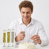 Bougies d'anniversaire en spirale pas chères en cire de paraffine, sans fumée, non toxiques, couleur or/argent, pour décorations de fête, mariages et fêtes de Pâques