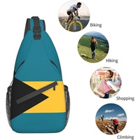 Sac à bandoulière avec drapeau des Bahamas, sac à dos patriotique de grande capacité, sac à dos de voyage et de randonnée, sac à bandoulière pour hommes et femmes, personnalisé