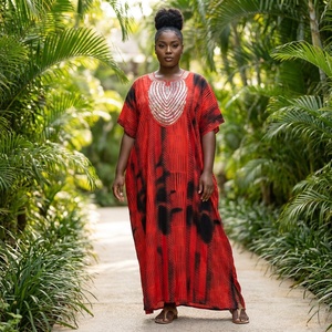 Nouvelle <span class=keywords><strong>Robe</strong></span> <span class=keywords><strong>Longue</strong></span> Ample Femme Musulmane Imprimé Ethnique Africain Grande Taille pour Soirée – Collection Été - Product Image 3