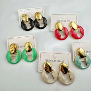 Pendientes de Mariposa y Flor de Cuatro Pétalos, Diseño Profesional, Acero Inoxidable 316L, Sin Níquel, Estándar ASTM, Venta al Por Mayor - Product Image 2