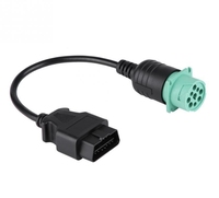 Câble adaptateur OBD2 mâle 16 broches pour camions lourds, de type 9 broches J1939, pour outil de diagnostic OBD