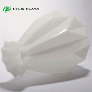 Cúpula de Vidrio Ópalo Blanco Soplado a Mano, Forma Única, Fabricación OEM en China, Pantalla de Vidrio para Lámpara de Araña o Colgante - Product Image 2
