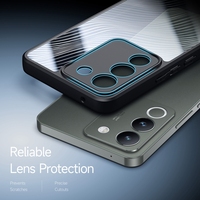 Coque de téléphone antichoc transparente transparente pour PC TPU mat anti-empreintes digitales pour Vivo V29e Y200 5G V27 Pro X90