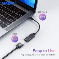 Câbles accessoires couramment utilisés 4k 30hz Type C mâle vers HDMI femelle câble convertisseur USB C vers HDMI adaptateur pour ordinateur portable HDTV