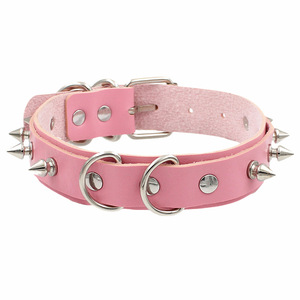 New Fashion Punk Gothic Rivet Exaggerated <strong>O</strong>-<strong>Rings</strong> PU Leather Collar <strong>Choker</strong> Necklace Harajuku Spike <strong>Choker</strong> - Product Image 6