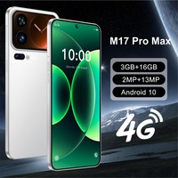 هاتف ذكي M17 Pro Max بإصدار عالمي يدعم شبكة الجيل الرابع، ذاكرة وصول عشوائي 3 جيجابايت، سعة تخزين كبيرة 16 جيجابايت، بطارية عالية السعة 3250 مللي أمبير، فتح بالوجه، نظام أندرويد 10.0