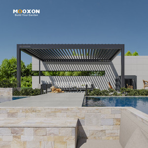 Mooxon cơ giới nhôm ngoài trời pergolas có thể chuyển đổi mái nhà bioclimatic Patio pergola dễ dàng lắp ráp nhôm gazebo carports - Product Image 6
