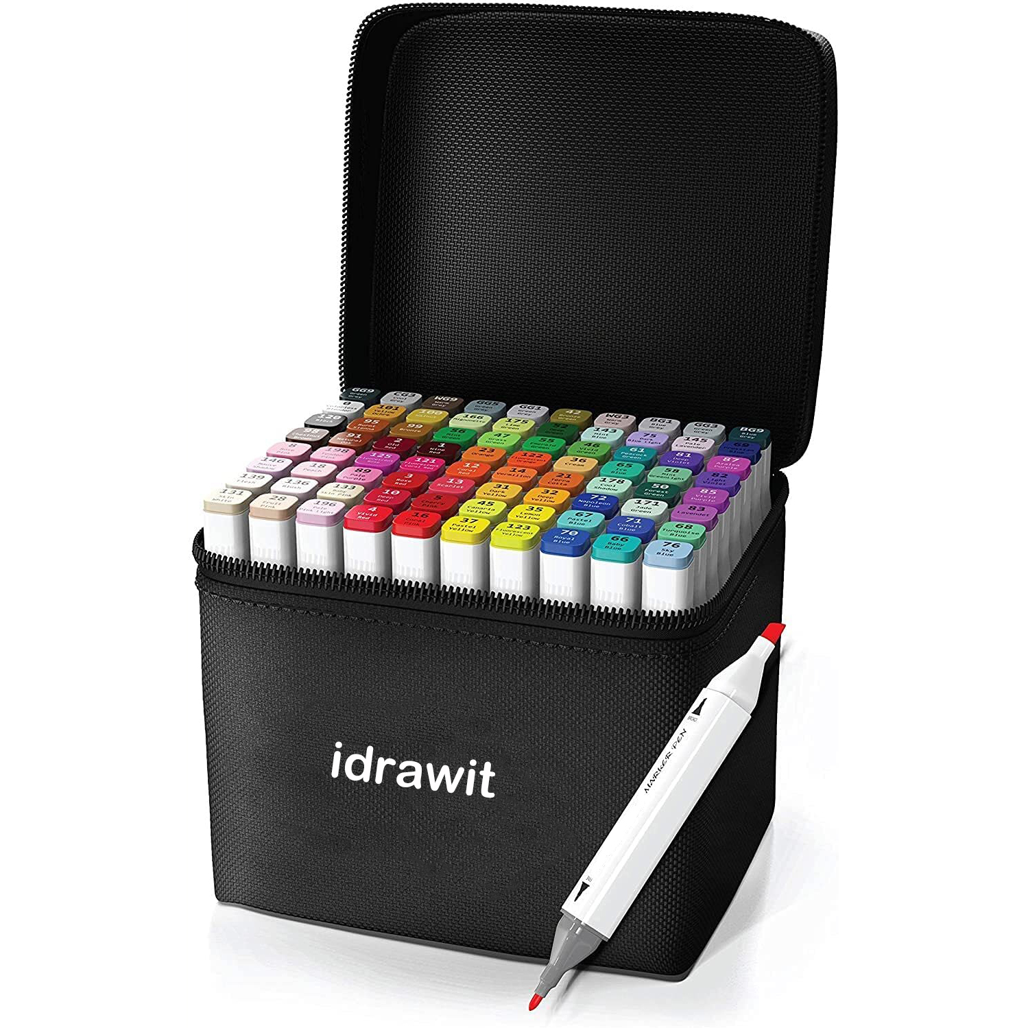 Индивидуальные высококачественные двусторонние фломастеры 80 цветов для рисования скетчей с двойным наконечником, перманентные спиртовые маркеры