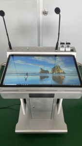 Podio para Aula con IA AIYOS, Pantalla Táctil de 23.8'', Pantalla de 27'', Elevación Motorizada, Colaboración Interactiva con IA, Enseñanza Remota Híbrida - Product Image 4
